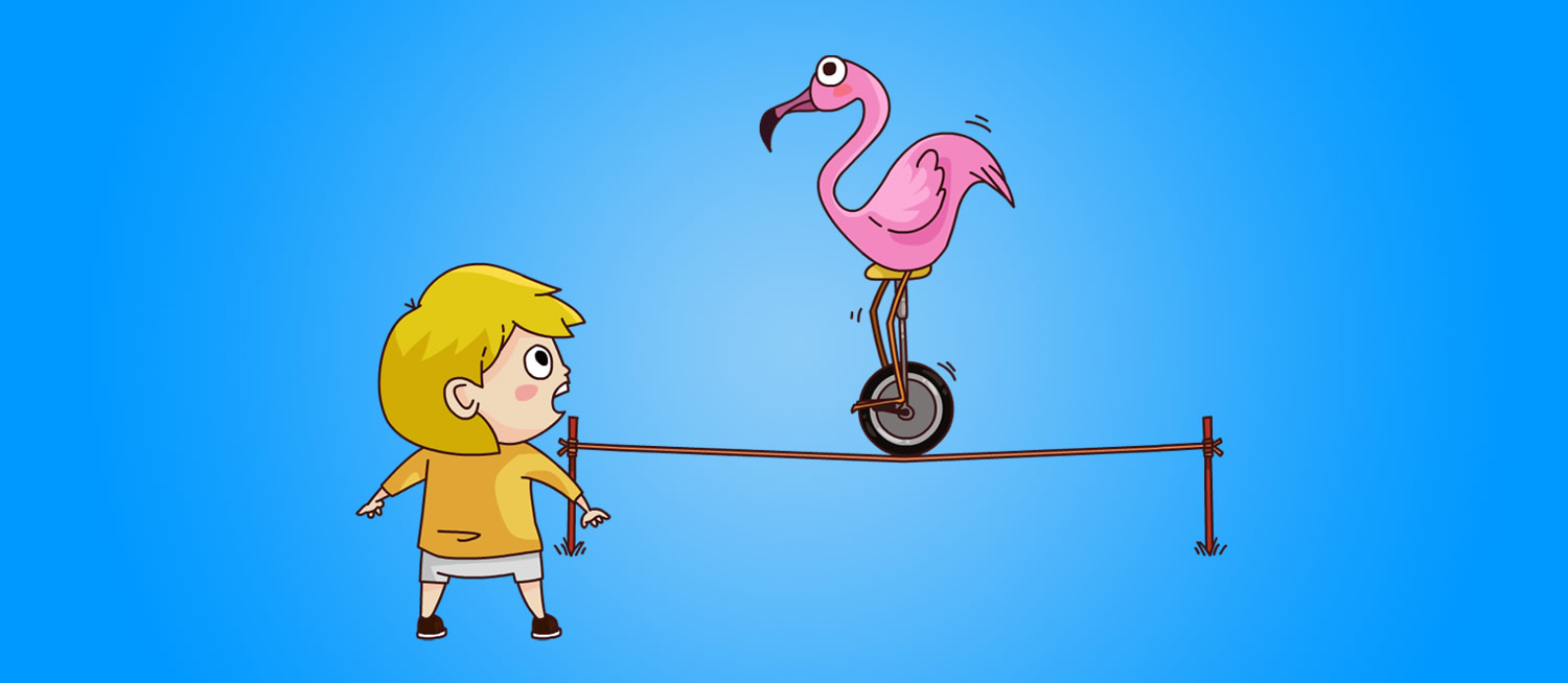 Surfer boy and Flamingo